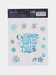 Ледяной новогодняя наклейка на окно