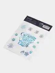 Ледяной новогодняя наклейка на окно