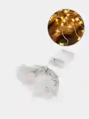 Лимонный гирлянда светодиодная новогодняя на батарейках LED "Звезда", 6 метров