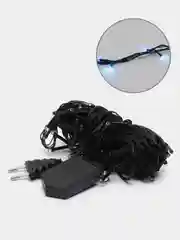 Гирлянда-нить, IP20, тёмная нить, 100 LED, свечение синее, 8 режимов, 220 В, 10 м