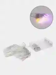 Гирлянда прозрачная нить, 2 м, IP20, 20 LED, свечение мульти, 2 режима, AAх3
