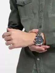 Серый меланж часы механические, мужские
