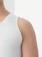 Белый майка мужская спортивная, компрессионная