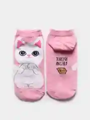 Розовый носки с кошками, женские, 34-39