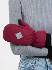 Бордовый варежки женские, краги, теплые, непромокаемые