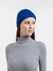 Синий шапка бини, вязаная, унисекс