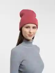 Кораллово-розовый шапка-бини Toprock Caps унисекс, зимняя, 21 цвет