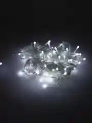 Гирлянда для улицы, 10 м, 100 небьющихся LED ламп, сверхяркая, белая