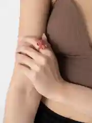 Коралловый кольцо с медведем, плюшевый мишка