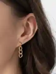 Золотой серьги-цепочки
