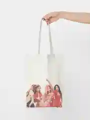 Красный сумка-шоппер, сумка через плечо, хлопковая сумка K-pop, BTS, BLACKPINK, Stray Kids, TWICE