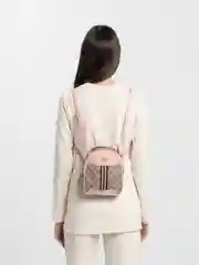 Розовый рюкзак мини, женский