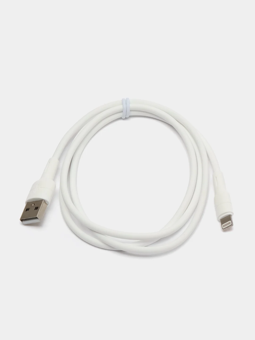 Белый кабель зарядки USB Type-C Borofone BX30 Silicone, 1 метр, круглый, 2.4 A, силикон, 2 цвета