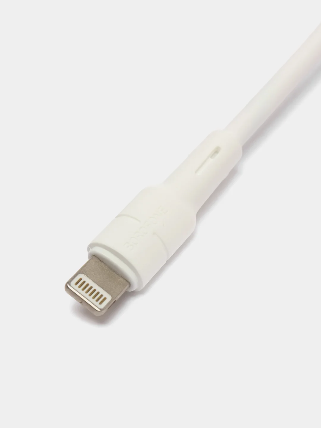 Белый кабель зарядки USB Type-C Borofone BX30 Silicone, 1 метр, круглый, 2.4 A, силикон, 2 цвета
