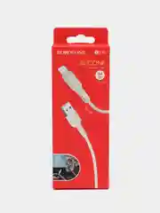 Белый кабель зарядки USB Type-C Borofone BX30 Silicone, 1 метр, круглый, 2.4 A, силикон, 2 цвета