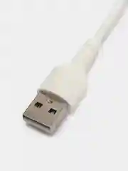Белый кабель зарядки USB Type-C Borofone BX30 Silicone, 1 метр, круглый, 2.4 A, силикон, 2 цвета