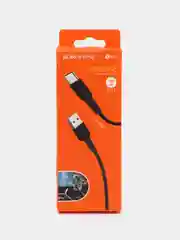 Черный кабель зарядки USB Type-C Borofone BX30 Silicone, 1 метр, круглый, 2.4 A, силикон, 2 цвета