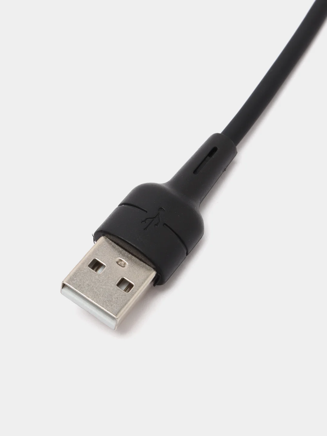 Черный кабель зарядки USB Type-C Borofone BX30 Silicone, 1 метр, круглый, 2.4 A, силикон, 2 цвета