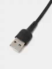Черный кабель зарядки USB Type-C Borofone BX30 Silicone, 1 метр, круглый, 2.4 A, силикон, 2 цвета