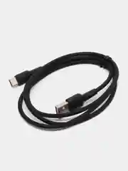 Черный кабель зарядки USB Type-C Borofone BX30 Silicone, 1 метр, круглый, 2.4 A, силикон, 2 цвета
