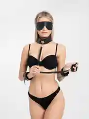 Черный набор БДСМ из 10 предметов