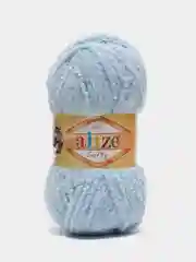 Голубой плюшевая пряжа Alize Softy, 50 г, 115 м