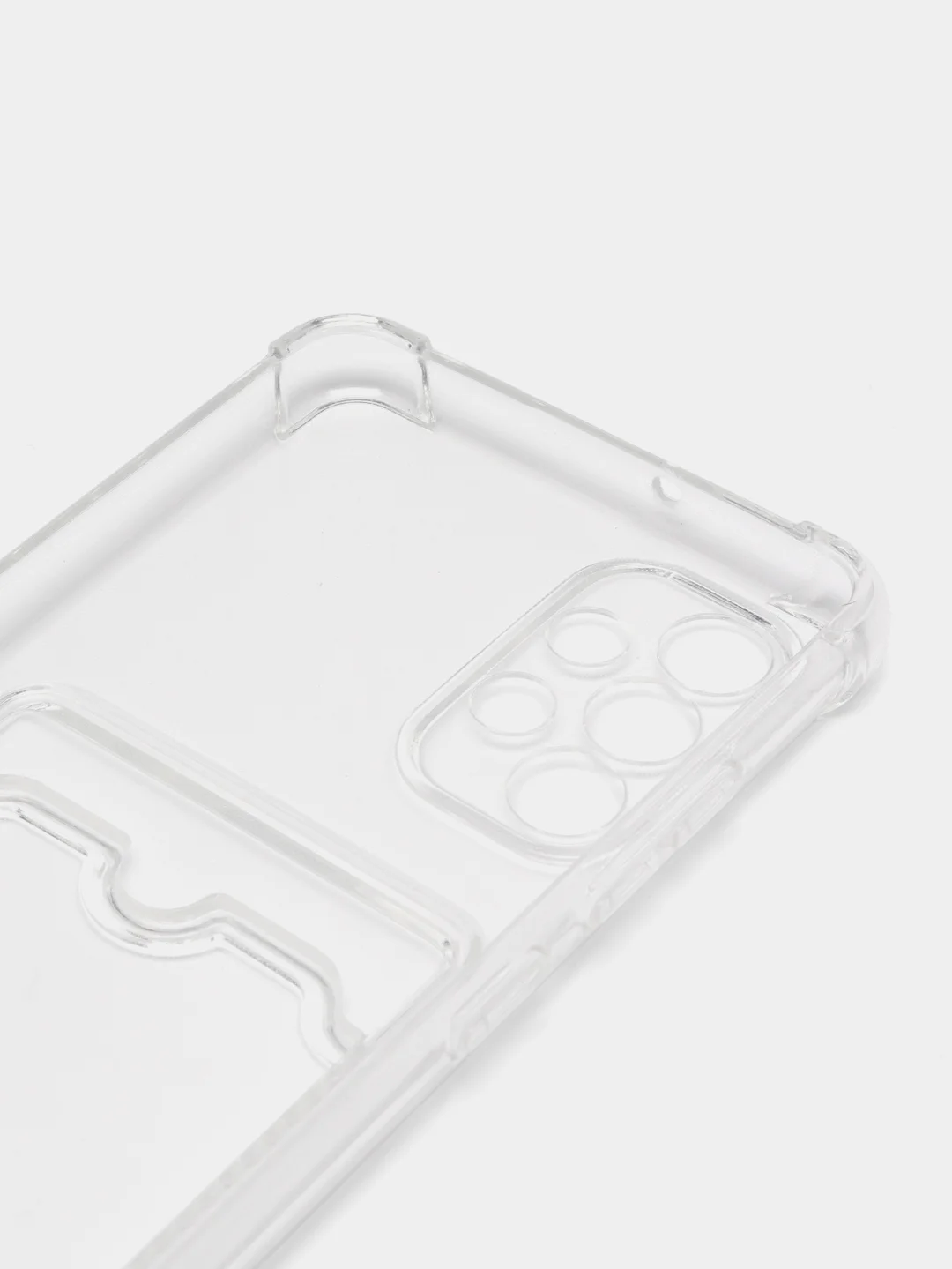 Чехол для Samsung A51/A32/A50/A12/A53/A52/A22 5G/A73, прозрачный, с карманом для карт