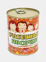 Бежевый носки в банке, мужские и женские, подарок на новый год