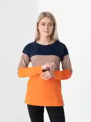 Оранжевый свитшот в полоску LaFemme