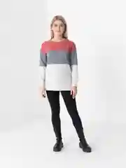 Розовый свитшот в полоску LaFemme