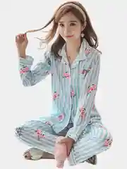 Голубой пижама, домашний костюм