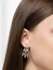 Серебряный серьги-кольца, тройные кольца