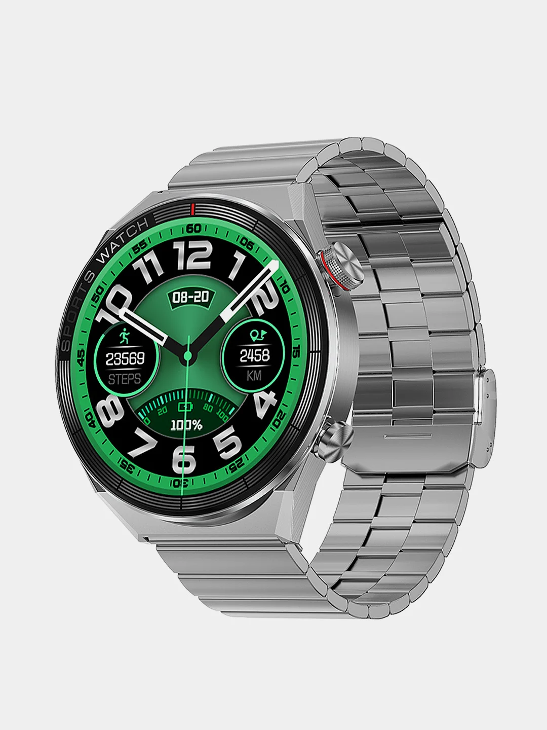 Серебряный смарт-часы наручные Smart Watch DT NO.1 3 Max Ultra, круглые