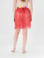 Алый гавайская юбка