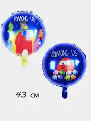 Темно-синий воздушный шар детский мультяшный