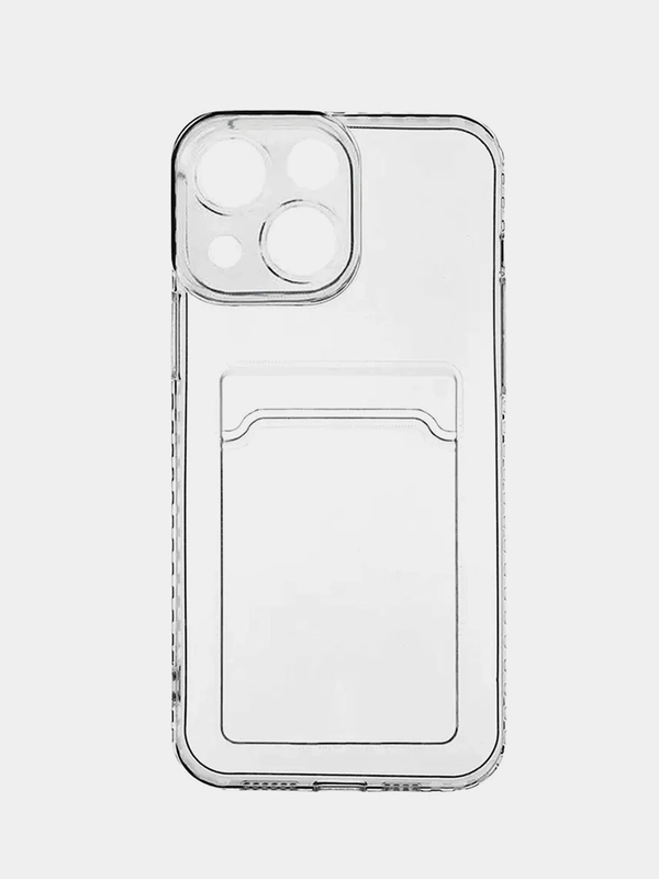 Силиконовый чехол на iPhone 14, 14 Pro, 14 Max, 14 Pro Max с усиленными краями, с карманом