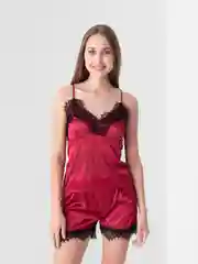 Красный комплект для дома: шорты и топ