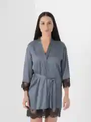 Серый халат домашний