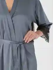Серый халат домашний