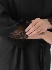 Черный халат домашний