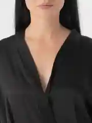 Черный халат домашний