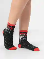 Черный новогодние носки женские