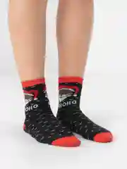 Черный новогодние носки женские