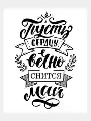 Картина-постер для интерьера на холсте с подрамником "Пусть снится" 50х40 см