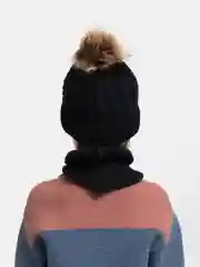 Черный ejik.shop / Шапка и шарф детские, вязаные, унисекс