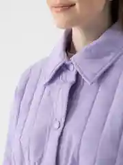 Сиреневый куртка женская, весенняя, с поясом