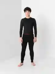 Черный термобелье мужское, кальсоны