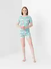 Бирюзовый женская одежда, с шортами