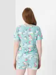 Бирюзовый женская одежда, с шортами