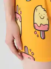 Оранжевый пижама с шортами женская